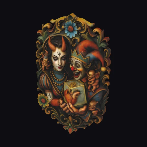 Jester and Devil Portrait