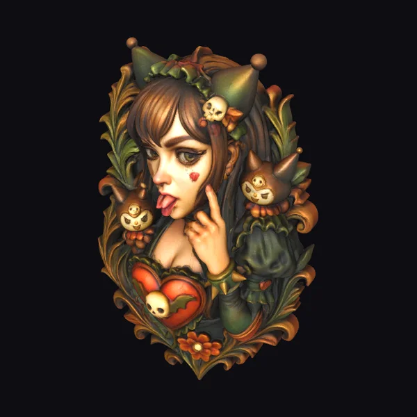 Whimsical Jester Spirit Portrait