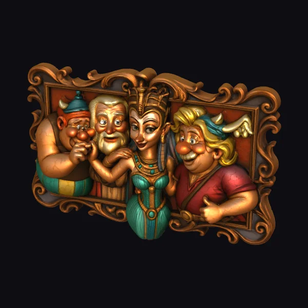 Carved Comic Relief Panel