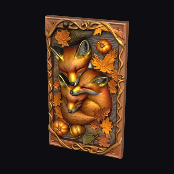 Sleeping Foxes Plaque