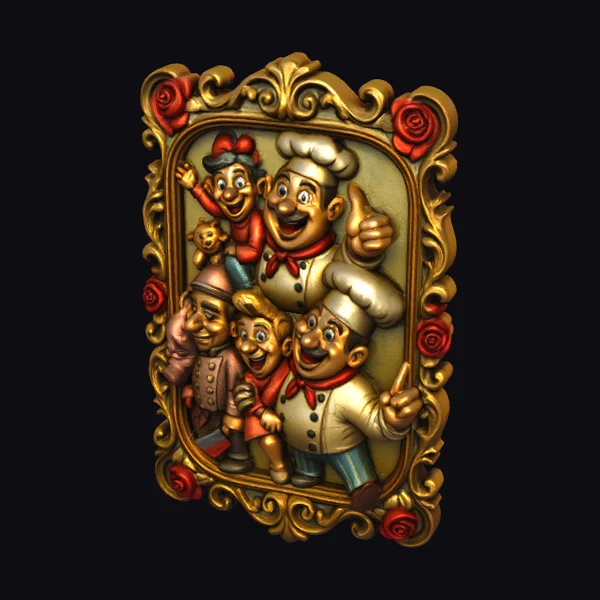 Joyful Chefs Family Portrait