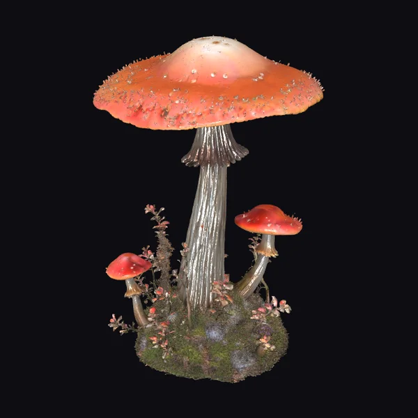 Fantasy Mushroom Tree Scene