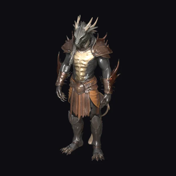 Dragonborn Warrior in Armor