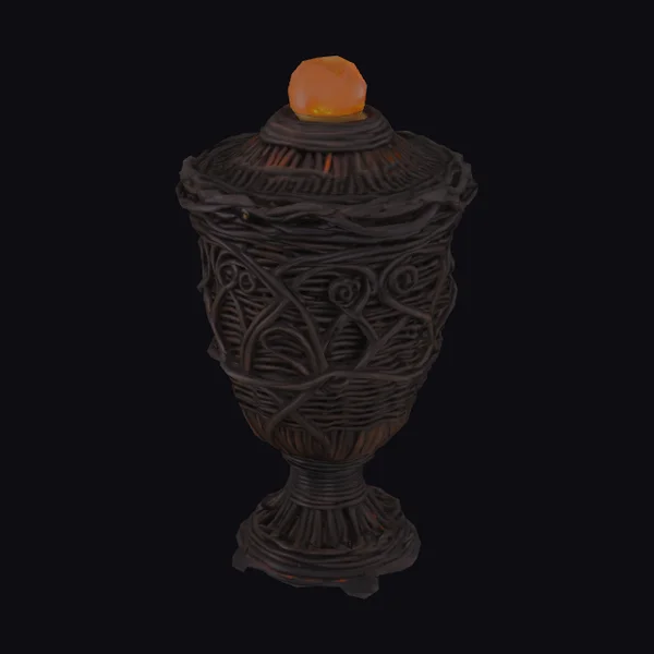Dark Wicker Urn