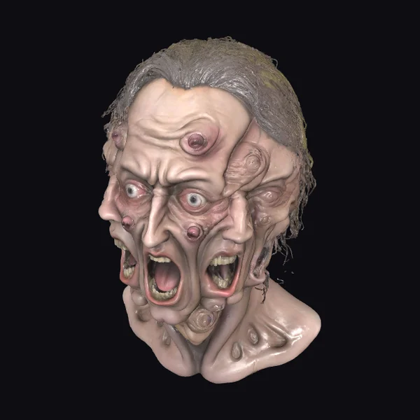 Multiple Face Horror Head