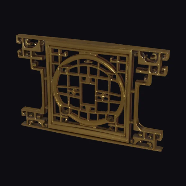 Brass Lattice Window Panel