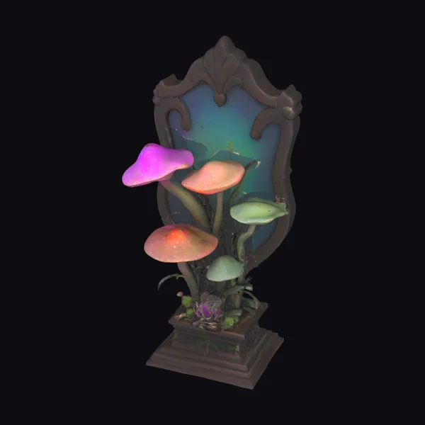 Glowing Mushroom Display Shield