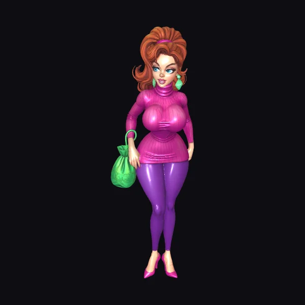 Cartoon Voluptuous Woman