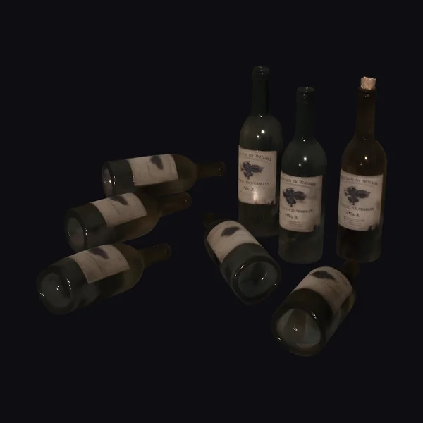 Empty Wine Bottle Clutter