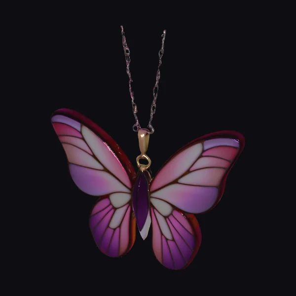 Purple Butterfly Pendant