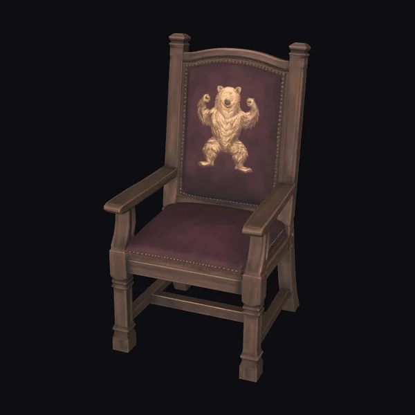 Ornate Wooden Bear Chair