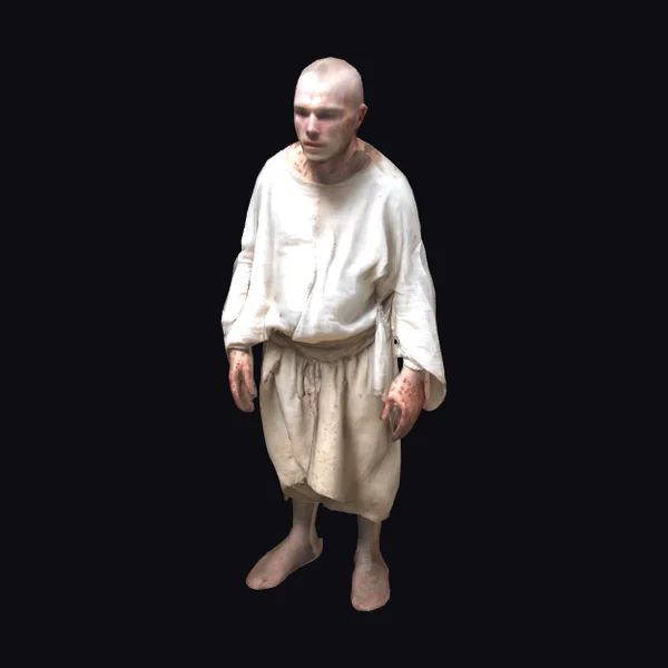 Medieval Man in Tattered Robes