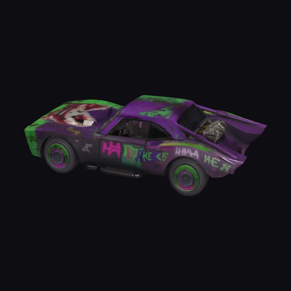 Graffiti Purple Muscle Car