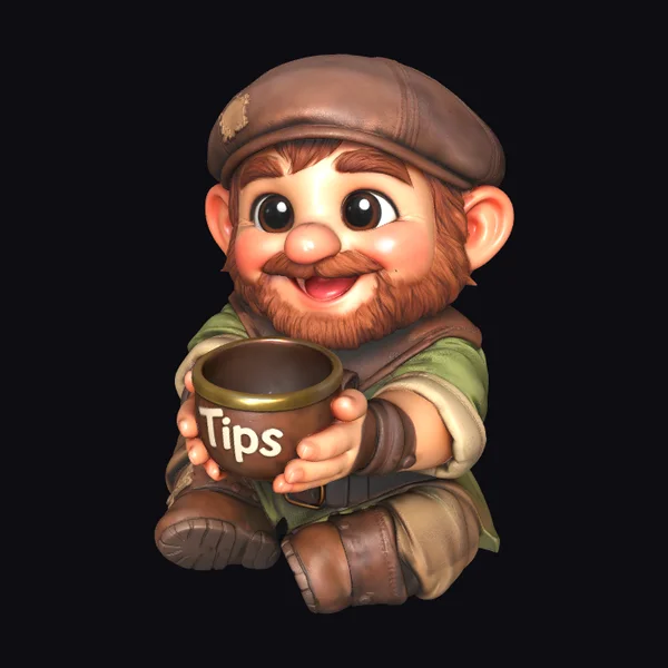 Smiling Gnome with Mug