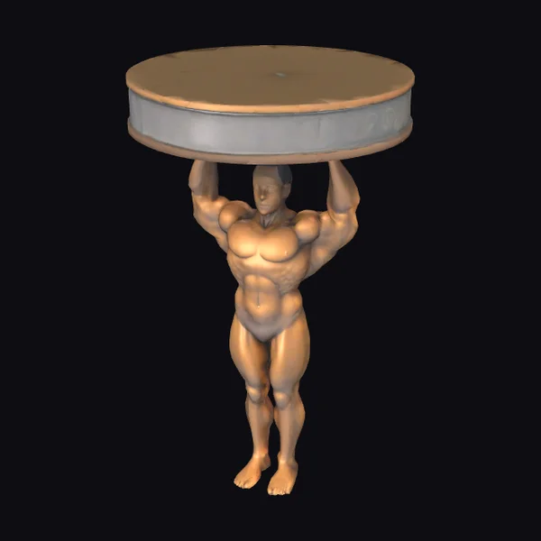 Muscular Man Lifting Weight