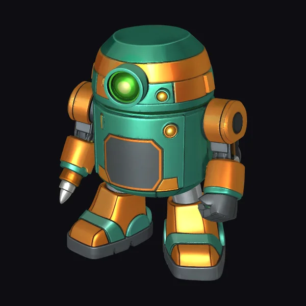 Green Metal Robot