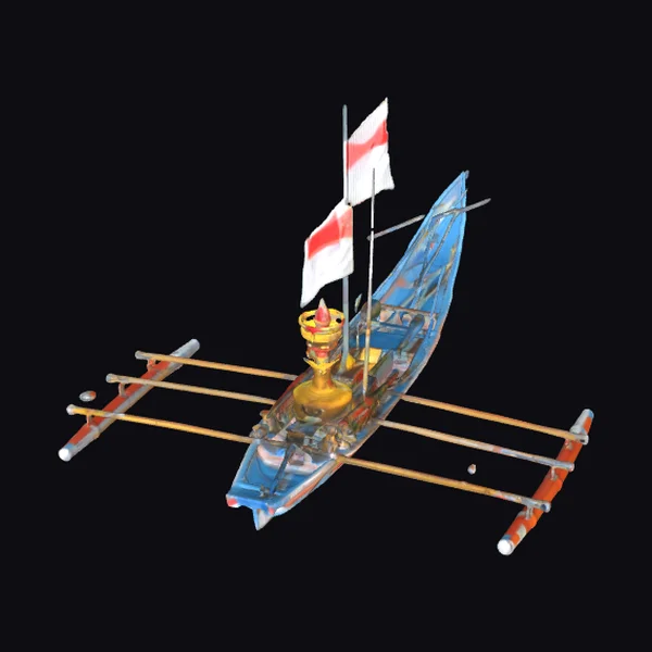 Flower Decorated Offering Boat