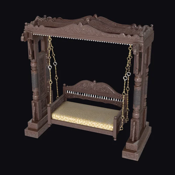 Ornate Wooden Swing Bench