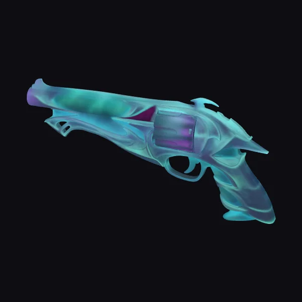 Glowing Blue Revolver