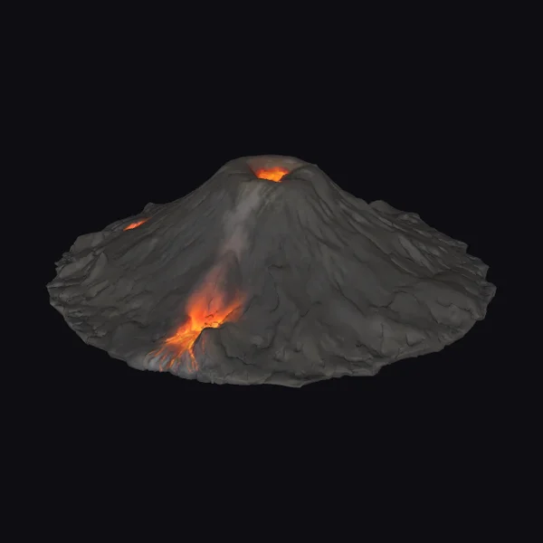 Erupting Volcano Landscape