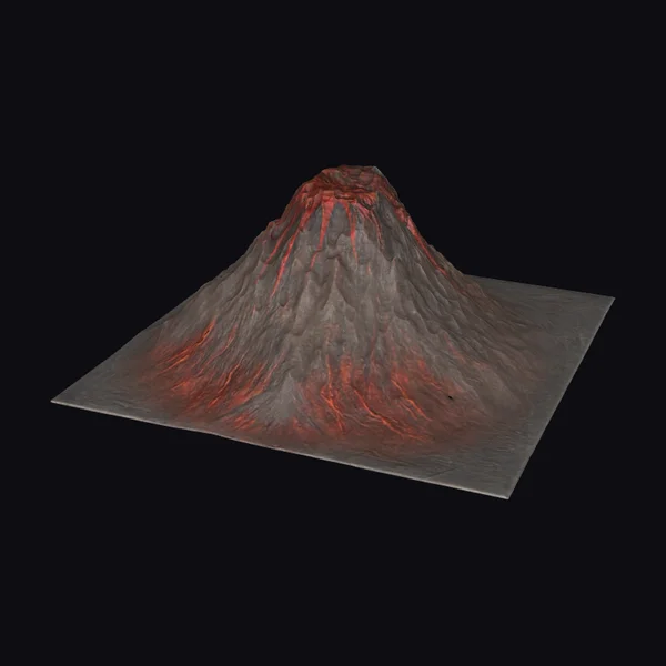 Erupting Volcano Landscape