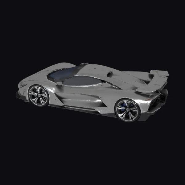 Sleek Gray Sports Car