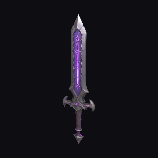 Purple Glowing Sword