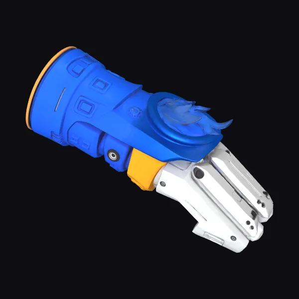 Futuristic Blue Gauntlet