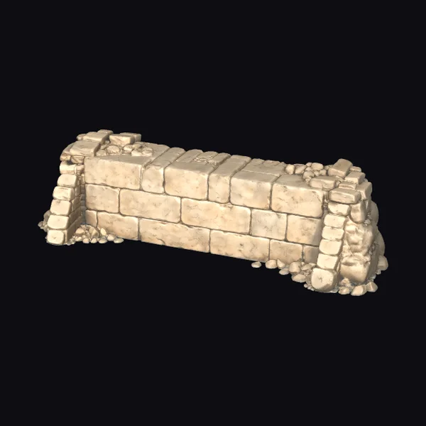 Tall Ruined Stone Wall