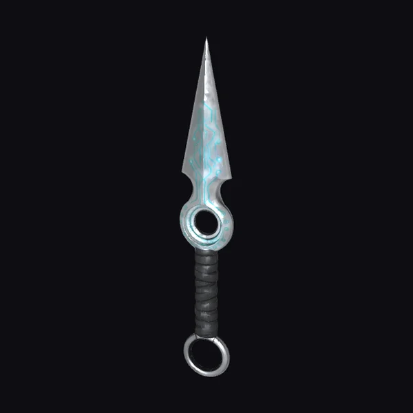 Glowing Blue Throwing Dagger