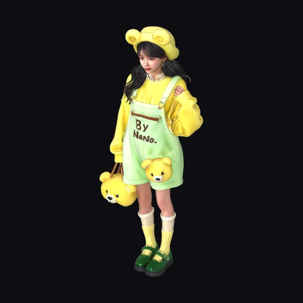 Kawaii Bear Girl Outfit