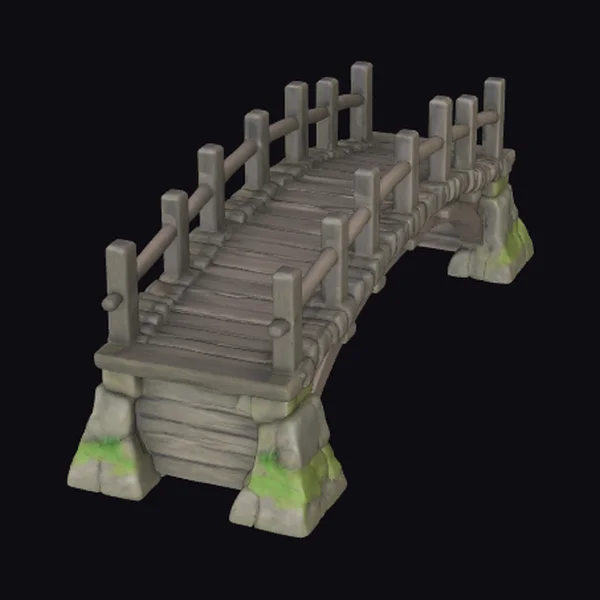 Medieval Wooden Bridge Section