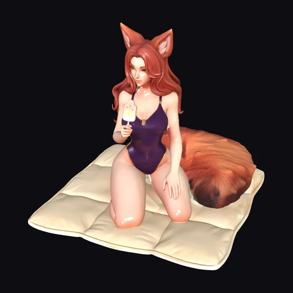 Fox Ears Girl Swimsuit