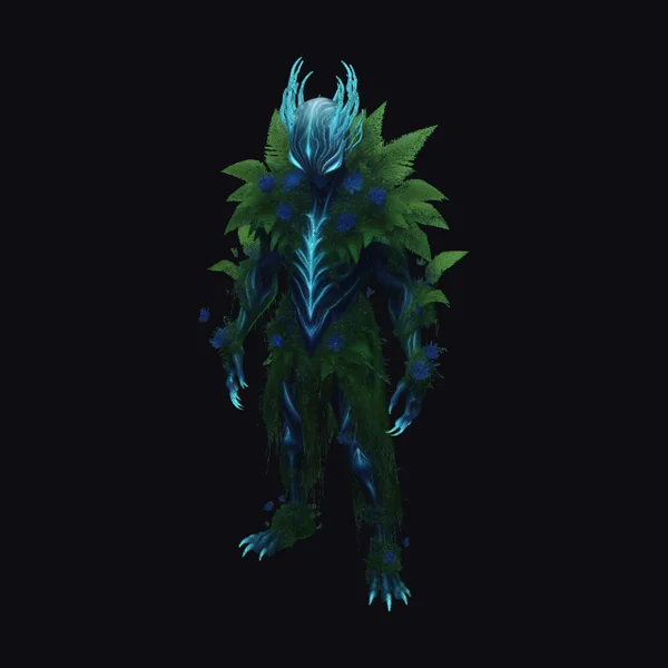 Floral Blue Humanoid Creature