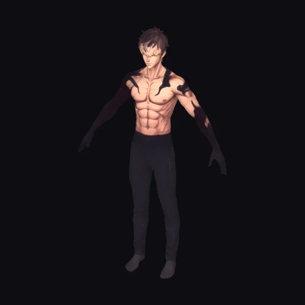 Muscular Anime Male Figure