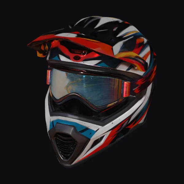 Multicolor Racing Helmet