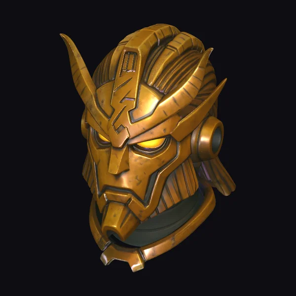 Golden Robot Helmet