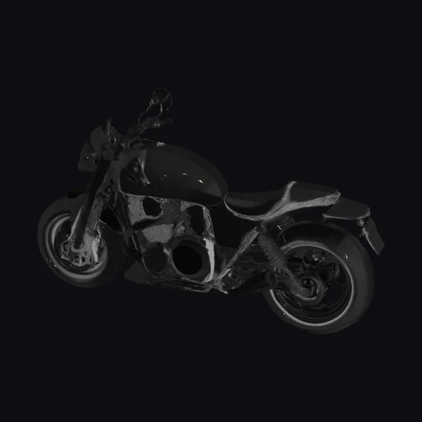 Black Motorcycle Side View