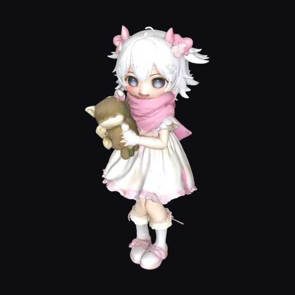 Cute Girl with Teddy