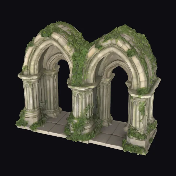 Gothic Arches with Moss