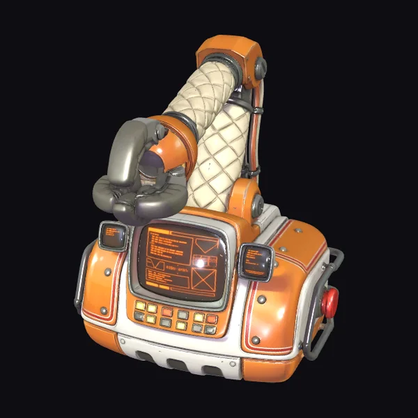 Orange Futuristic Sci-Fi Blaster