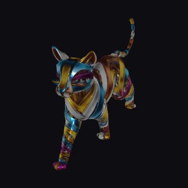 Multicolor Metal Cat