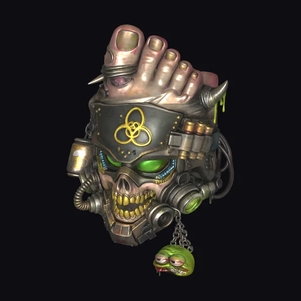 Cybernetic Skull Headgear