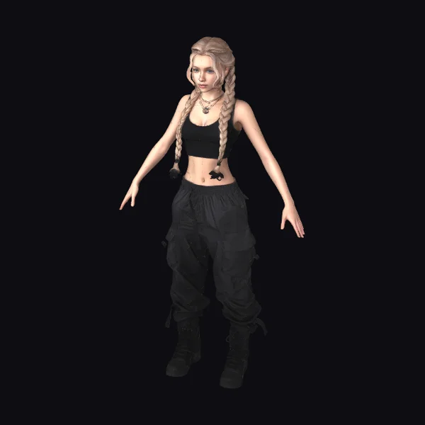 Braided Girl Portrait