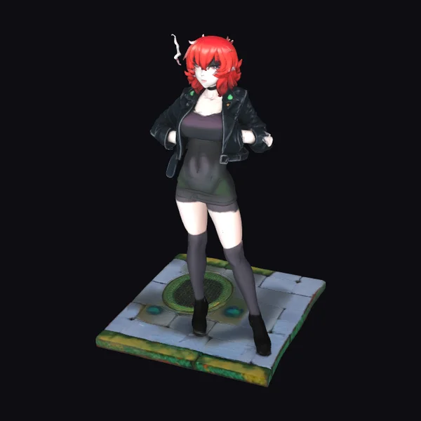 Rebel Girl with Red Hair