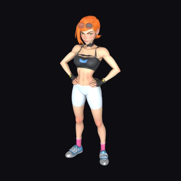 Orange Hair Sports Girl