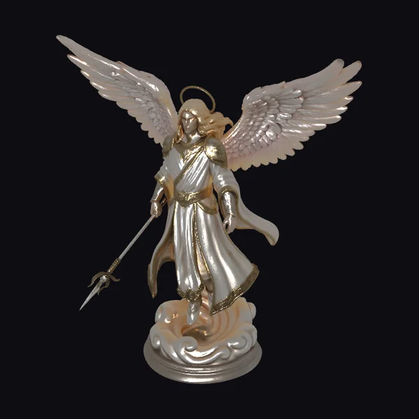 Golden Angelic Guardian Figure