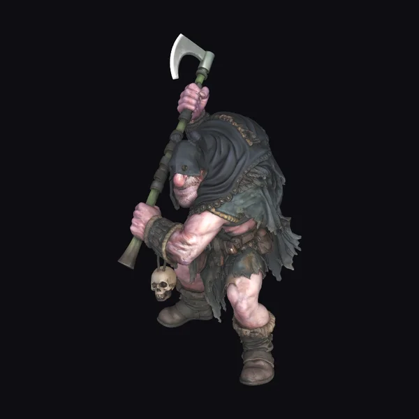 Muscular Skullbound Warrior