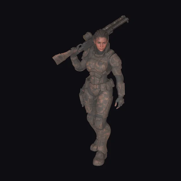 Female Desert Soldier