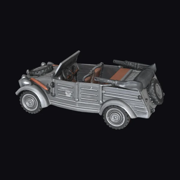 Grey Military Jeep Gun